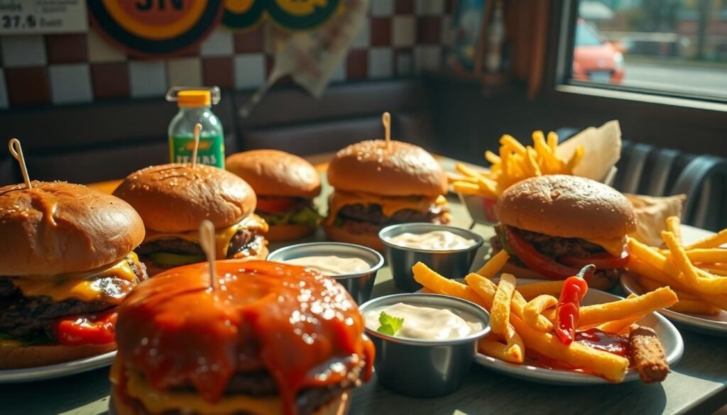 greasy fried foods burgers fries closeup - Διατροφή στον Καύσωνα: 6 Κατηγορίες Τροφών που Επιδεινώνουν τη Ζέστη