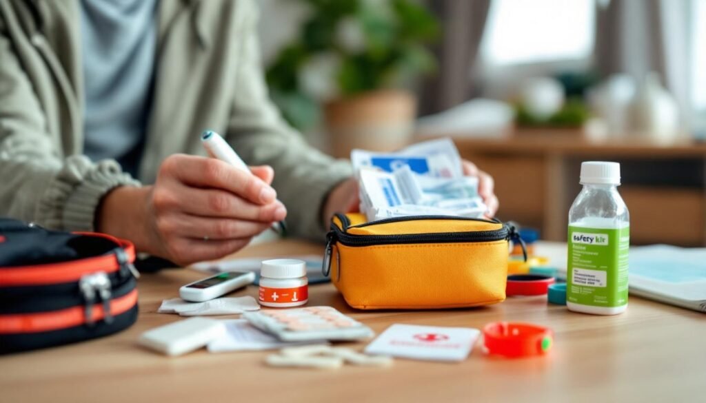 parent preparing travel safety kit - Έξυπνα tips για ταξίδια με παιδιά: Πώς να κρατήσετε την τάξη και την ηρεμία στην οικογένεια