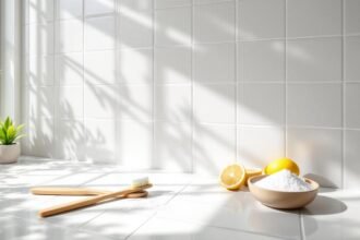 bright clean bathroom white tiles grout - Καθάρισμα αρμών χωρίς κόπο: πρακτικές λύσεις για γυαλιστερό αποτέλεσμα