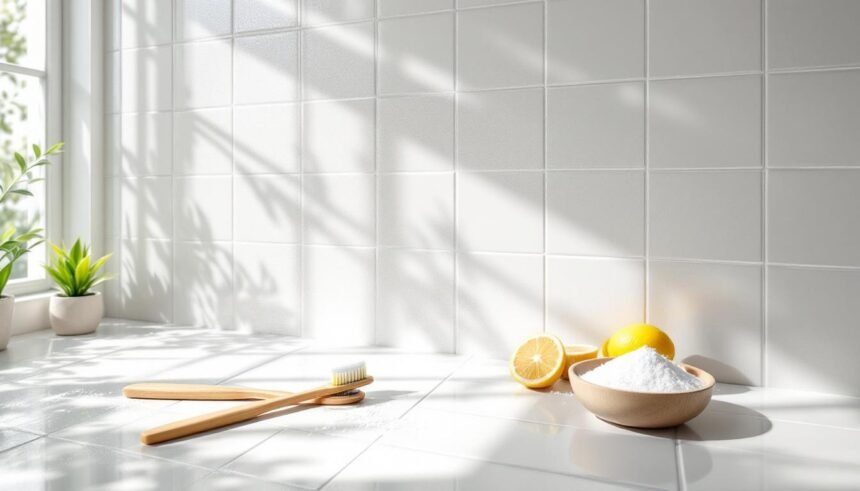 bright clean bathroom white tiles grout - Καθάρισμα αρμών χωρίς κόπο: πρακτικές λύσεις για γυαλιστερό αποτέλεσμα