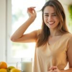 cheerful woman natural hair kitchen window - Άσπρες τρίχες: Αυτό το τρόφιμο καθυστερεί τα λευκά μαλλιά
