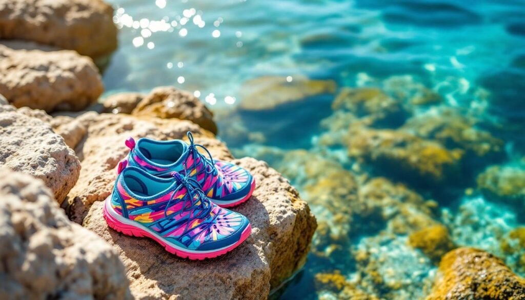 colorful water shoes greek seaside safety - Γιατί το πάτημα αχινού χρειάζεται σωστή φροντίδα - Τι πρέπει να κάνετε