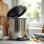 cozy kitchen baking soda citrus cleaning - Το απλό κόλπο για να μη μυρίζει ποτέ ο κάδος σκουπιδιών