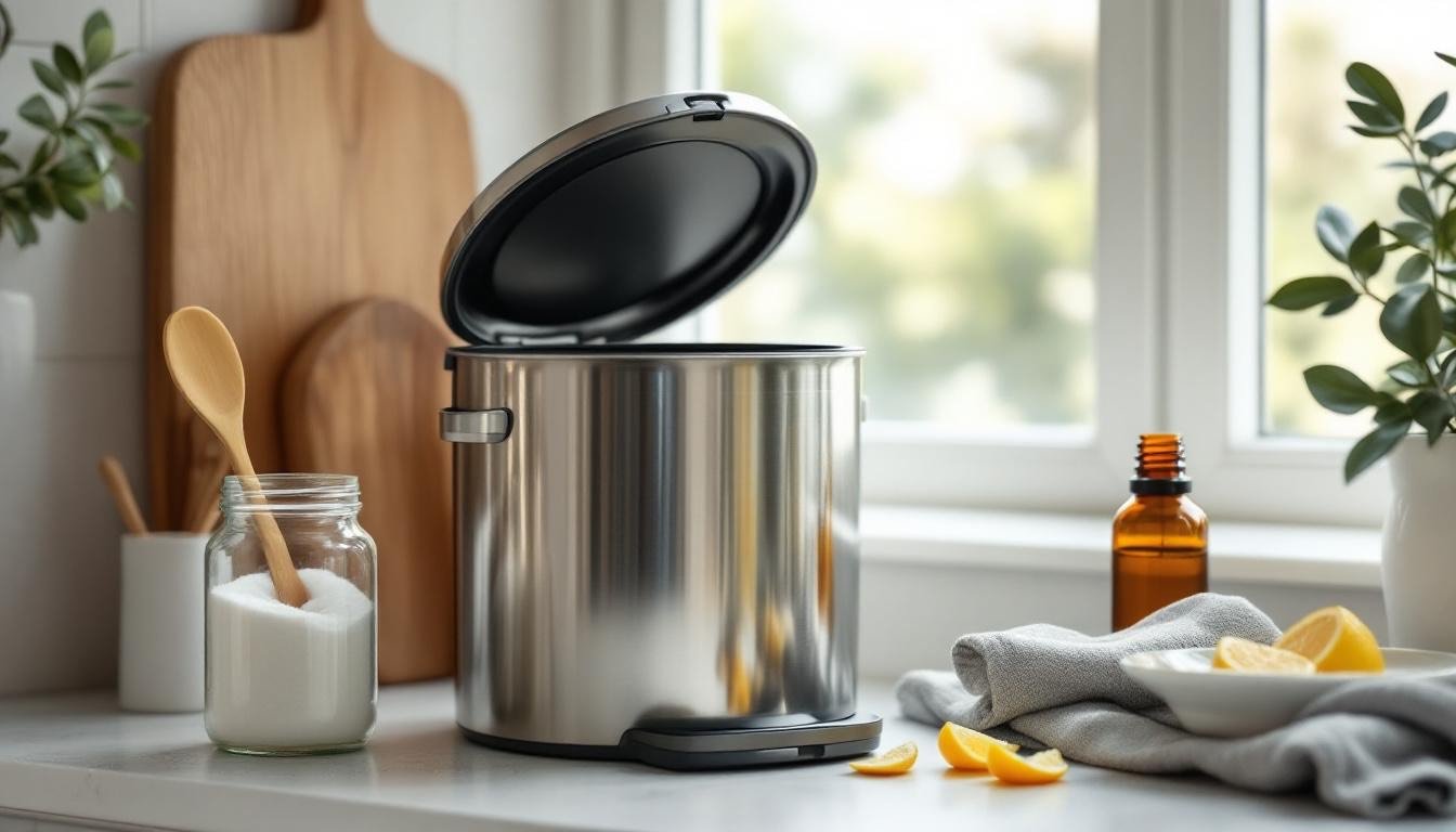 cozy kitchen baking soda citrus cleaning - Το απλό κόλπο για να μη μυρίζει ποτέ ο κάδος σκουπιδιών