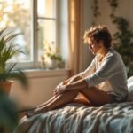 cozy morning bedroom tired person stretching - Αιτίες πρωινής κόπωσης: Επιστημονικές εξηγήσεις και λύσεις για καλύτερο ύπνο