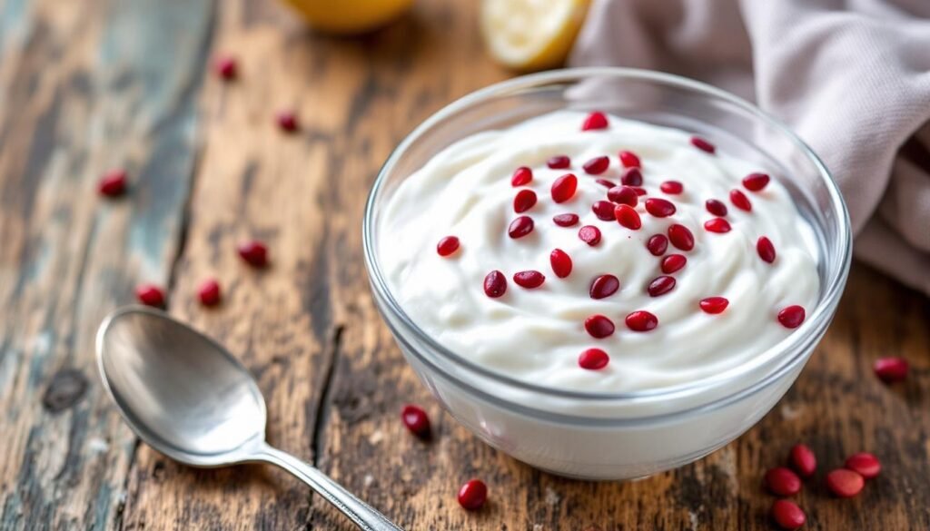 creamy yogurt glossy red seeds bowl - Αυτό το φρούτο προστατεύει την καρδιά και ρίχνει τη χοληστερίνη