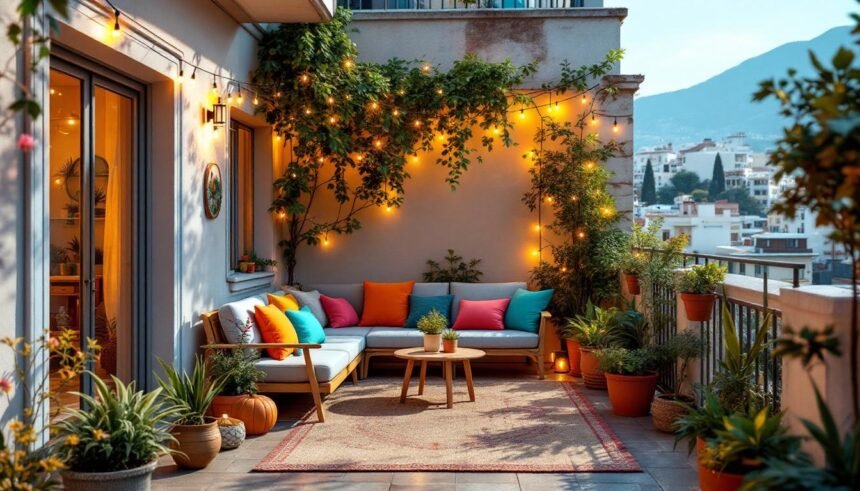 greek urban balcony cozy diy decor - Μεταμόρφωσε το μπαλκόνι σου οικονομικά: Ο πλήρης οδηγός βήμα βήμα