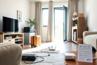 modern living room family vacation preparation - Ασφάλεια σπιτιού: 8 πράγματα που πρέπει να αποσυνδέετε πριν τις διακοπές σας
