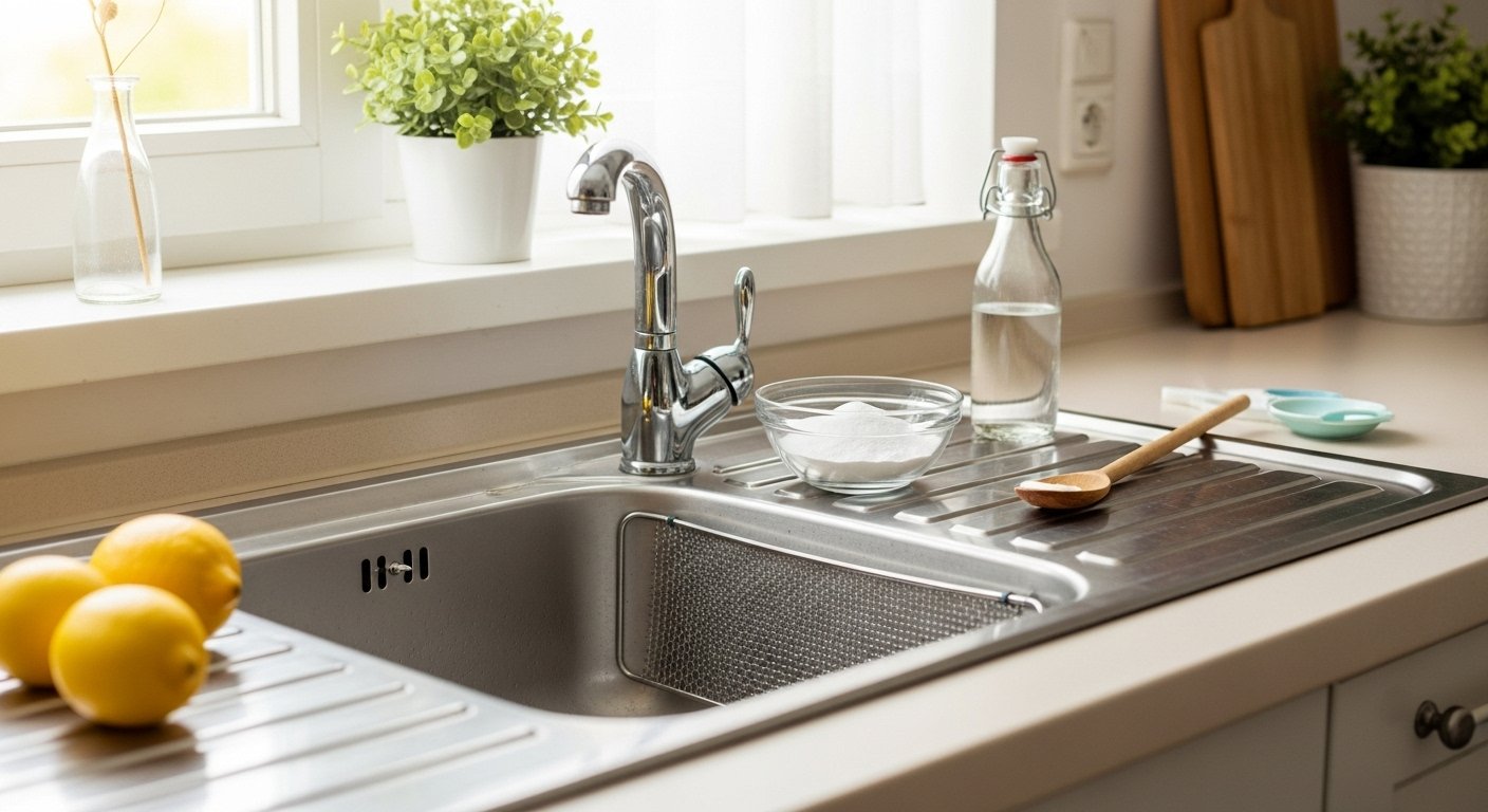 pouring boiling water kitchen drain cleaning - Το κόλπο για να μη μυρίζει ποτέ ο νεροχύτης σου