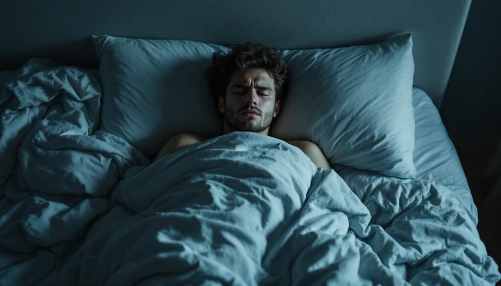 restless person tossing in bed night - Αιτίες πρωινής κόπωσης: Επιστημονικές εξηγήσεις και λύσεις για καλύτερο ύπνο