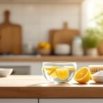 sunlit cozy kitchen lemon countertop - Λεμόνι: Πέντε έξυπνες χρήσεις για το καθάρισμα του σπιτιού
