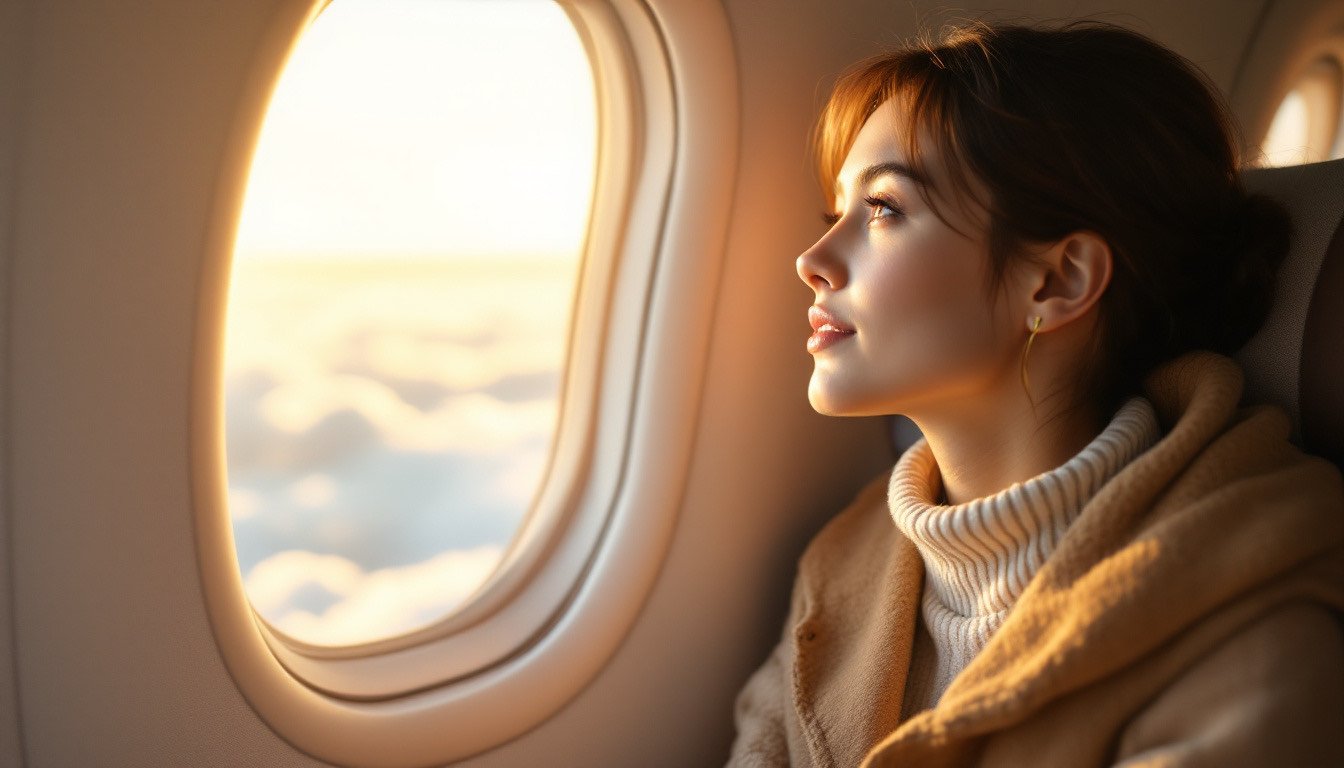 calm modern airplane cabin passenger window - Άγχος πριν το ταξίδι με αεροπλάνο: Πως με αυτές τις λύσεις θα ταξιδεύεις με ηρεμία