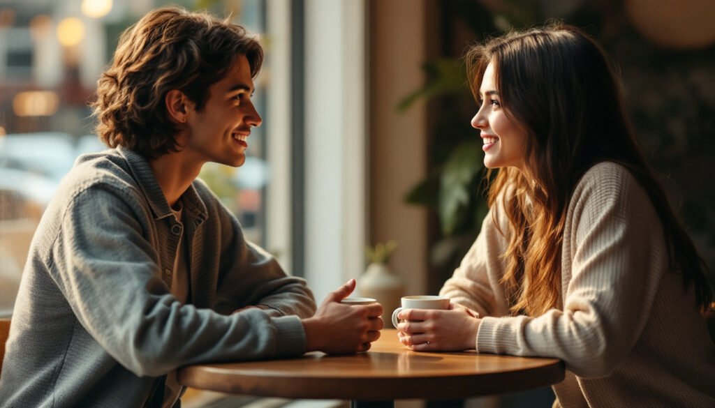 first meeting cafe conversation genuine eye contact - Γρήγοροι φίλοι: Πώς να δημιουργήσεις οικειότητα σε σύντομο χρονικό διάστημα