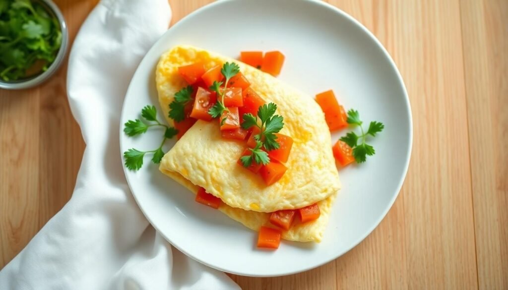fluffy egg white omelette tomato bell pepper - Δέκα ιδέες για πρωινό με λίγες θερμίδες