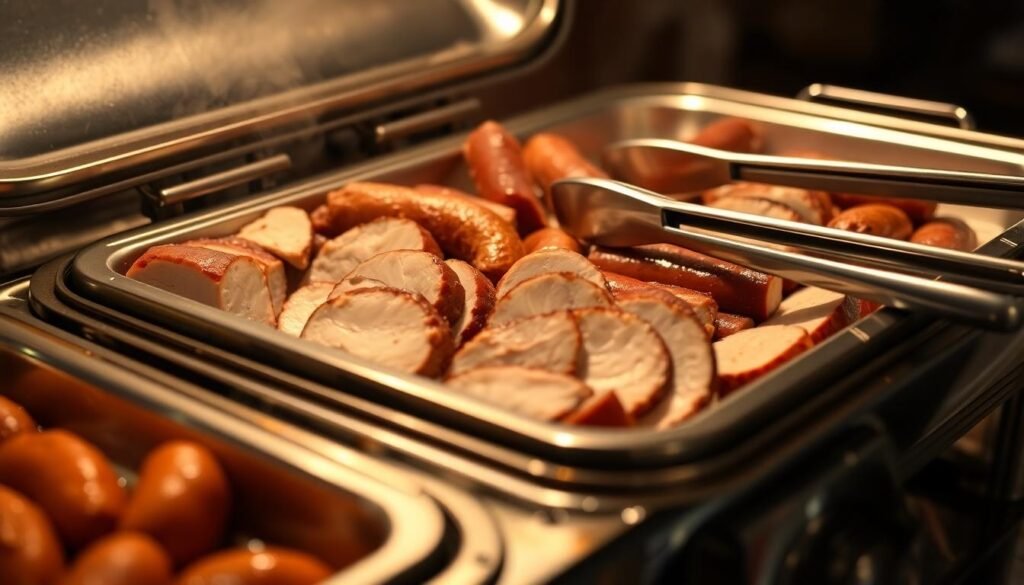 hotel buffet roast chicken sausages - Δηλητηρίαση από τον μπουφέ του ξενοδοχείου: Ποιες τροφές να αποφεύγεις