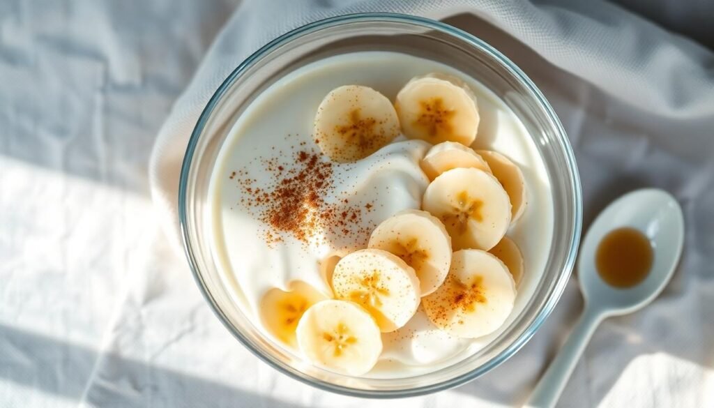 lowfat greek yogurt banana cinnamon - Δέκα ιδέες για πρωινό με λίγες θερμίδες