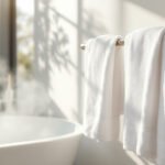modern scandinavian bathroom towels sunlight - Η νέα έρευνα για την υγιεινή της πετσέτας μπάνιου: Πόσες φορές μπορείς να τη χρησιμοποιείς πριν χρειαστεί πλύσιμο;