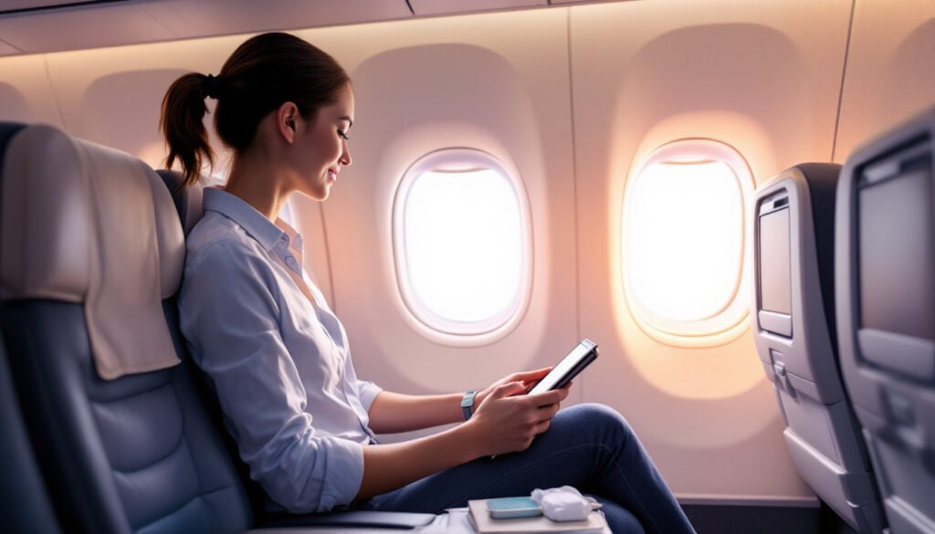 passenger stowing carryon overhead bin airplane interior - Άγχος πριν το ταξίδι με αεροπλάνο: Πως με αυτές τις λύσεις θα ταξιδεύεις με ηρεμία