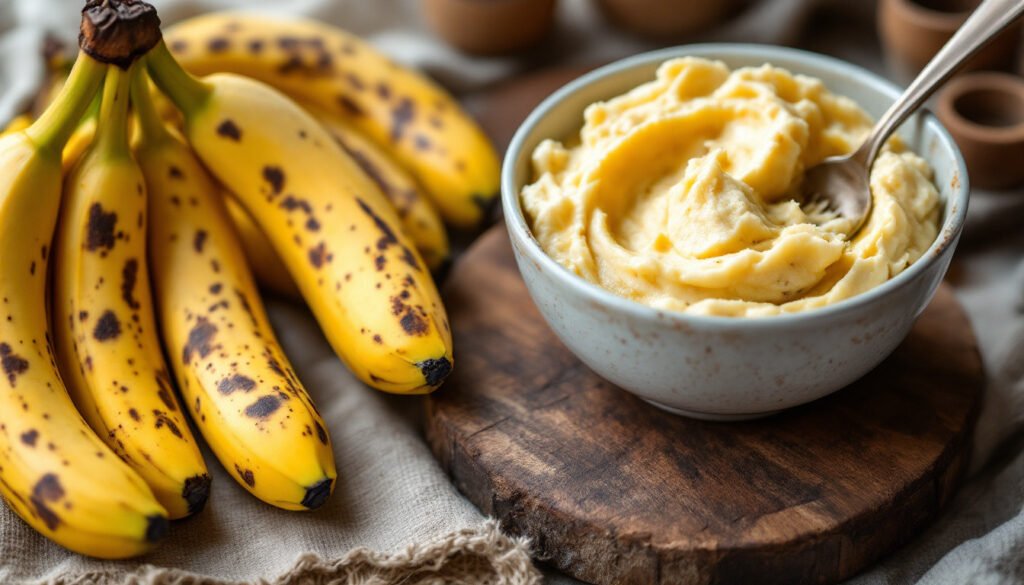 ripe brown speckled bananas mashed banana bowl - 3 Φρούτα για να αντικαταστήσεις τη ζάχαρη στα γλυκά