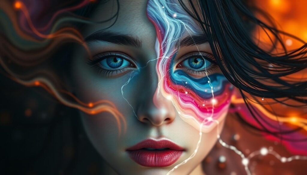 surreal portrait emotional contrast face - Η ψυχολογία αποκαλύπτει: Γι’ αυτό βλέπεις τα όνειρα που βλέπεις!