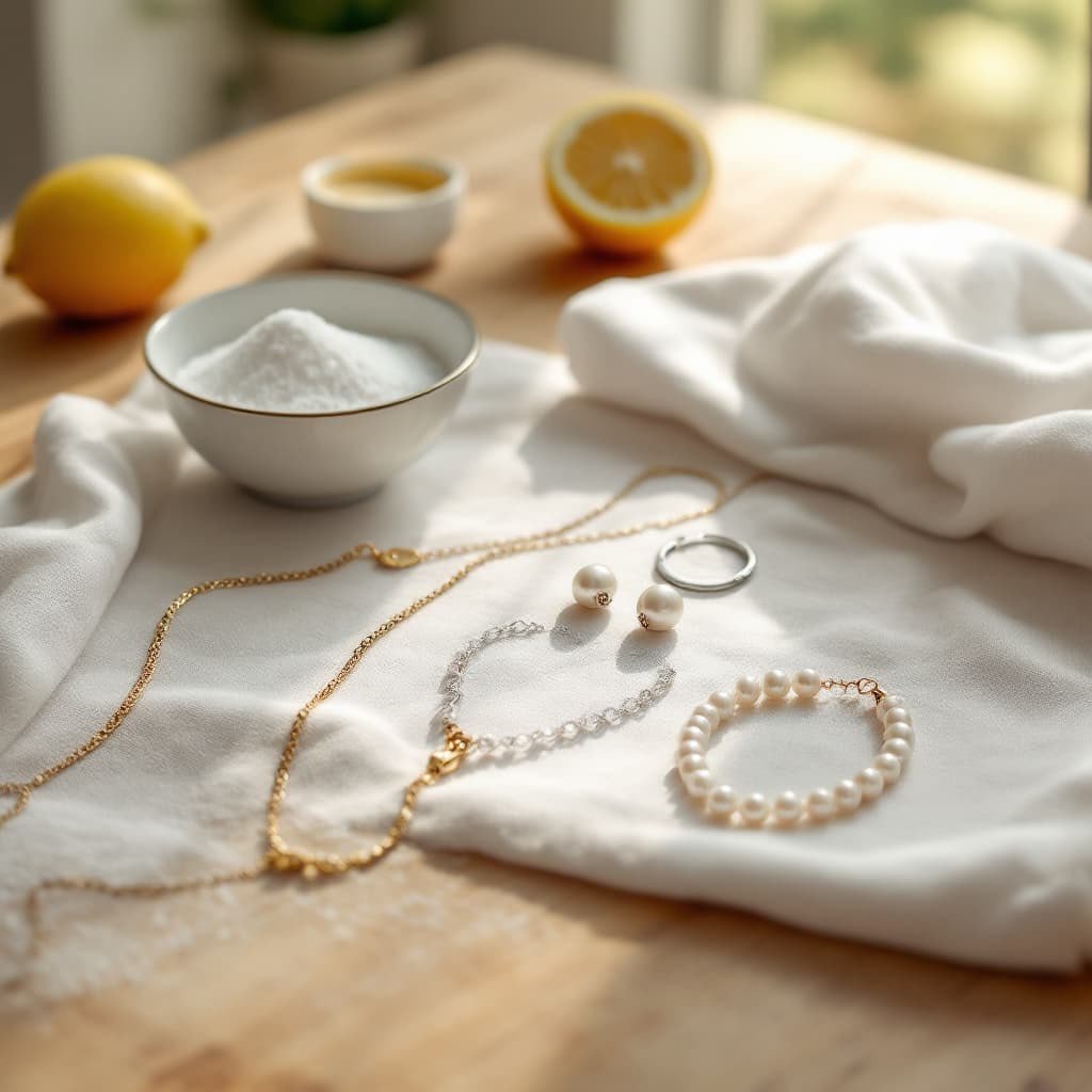 natural jewelry cleaning setup closeup - Φυσικός καθαρισμός κοσμημάτων: τι να προσέξεις πριν ξεκινήσεις