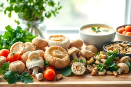 Εικόνα μανιταριών σε υγιεινή παρουσίαση