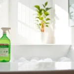 Μια καθαρή μπανιέρα με αστραφτερά πλακάκια