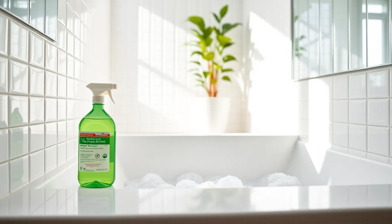 Μια καθαρή μπανιέρα με αστραφτερά πλακάκια