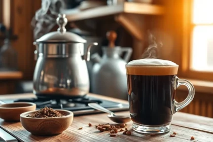 Ελληνικός καφές με μπρίκι και καϊμάκι