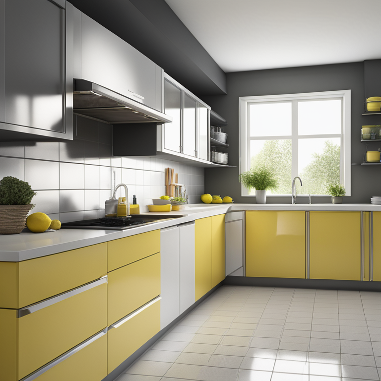 Ένα καθαρό και φρέσκο πλυντήριο πιάτων σε μια οργανωμένη κουζίνα, έτοιμο για χρήση.