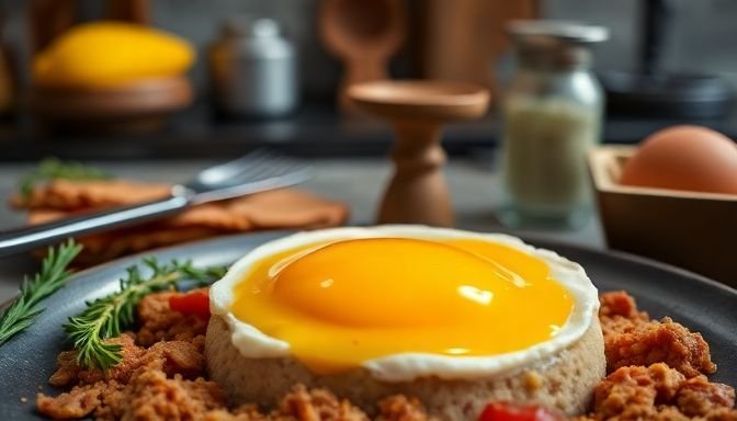 Γιατί τα αυγά γαλοπούλας κοστίζουν όσο ένα γεύμα σε εστιατόριο; 2 Γκουρμέ πιάτο με κρόκο αυγού γαλοπούλας και φρέσκα υλικά