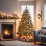 Ένα καλοδιακοσμημένο χριστουγεννιάτικο δέντρο με ζεστά λευκά φώτα και εορταστικά στολίδια.