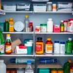 Ακατάστατο ψυγείο με αντιβιοτικά και άλλα κοινά είδη διατροφής, που συμβολίζει την κατάχρηση αντιβιοτικών στην Ελλάδα και τις συνέπειες της ανθεκτικότητας των μικροβίων.