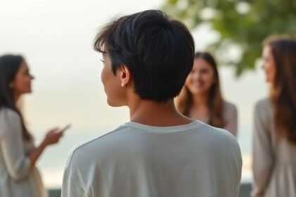 Εικόνα που απεικονίζει έναν άνθρωπο που κοιτάζει σκεπτικός, συμβολίζοντας την εσωτερική σύγκρουση του να ευχαριστείς τους άλλους.