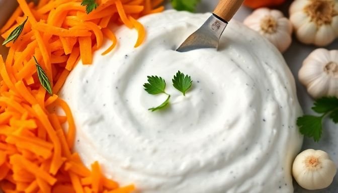 Διαδικασία ετοιμασίας τζατζικιού με καρότο