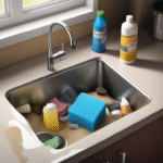 Ο βρώμικος χώρος κάτω από τον νεροχύτη της κουζίνας, γεμάτος με καθαριστικά και υπολείμματα.