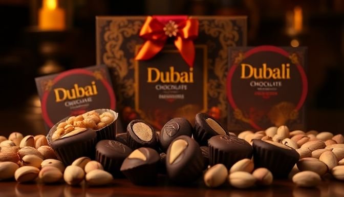 Πολυτελή σοκολάτα Ντουμπάι με φιστίκια