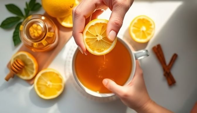 Σκηνή προετοιμασίας ροφήματος με μέλι και λεμόνι