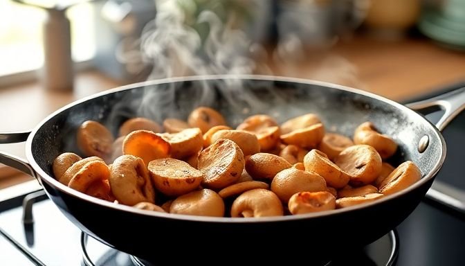 Μανιτάρια σοταρισμένα σε τηγάνι