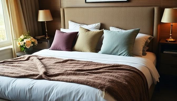 Ο Απόλυτος Οδηγός για να Δώσεις Στιλ στο Υπνοδωμάτιό σου με 8 Λεπτομέρειες 2 Κομψό υπνοδωμάτιο με διακοσμητικά μαξιλάρια