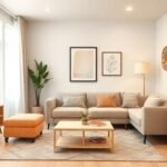 Ένα καλαίσθητο μικρό σαλόνι με πολυλειτουργικά έπιπλα και έξυπνες αποθηκευτικές λύσεις.