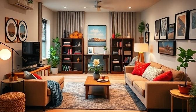 Τα πιο συχνά λάθη στη διακόσμηση μικρών χώρων – και πώς να τα αποφύγετε 2 Μικρός και άνετος χώρος καθιστικού με πολυλειτουργικά έπιπλα.