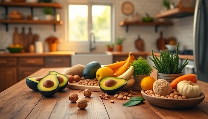 Η παγίδα της χοληστερίνης μετά τα 40 – Πώς να την αποφύγεις 2 Σκηνή κουζίνας με υγιεινές τροφές