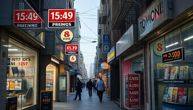 Κατάστημα με αναρτημένες τιμές στην Τελ Αβίβ