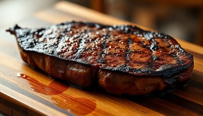 Αυτό το απλό tip κάνει το ψητό κρέας πιο μαλακό και νόστιμο 3 Κοντινή λήψη ψημένης μπριζόλας