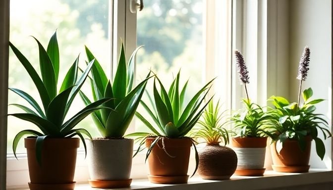 Εσωτερικός Κήπος με Φυτά σε Γλάστρες