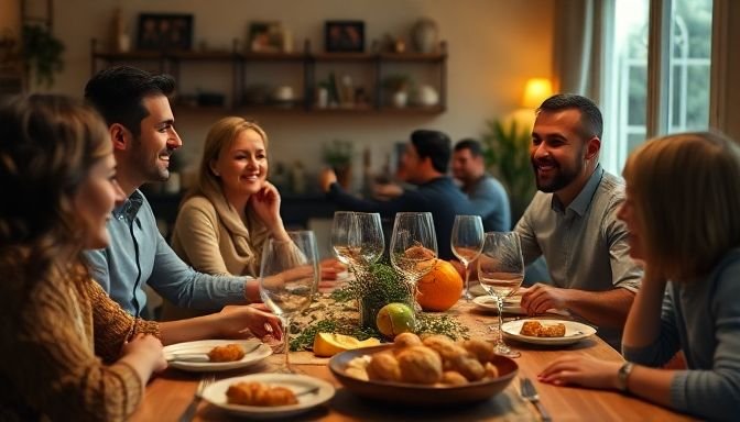 Εικόνα οικογένειας να τρώει μαζί