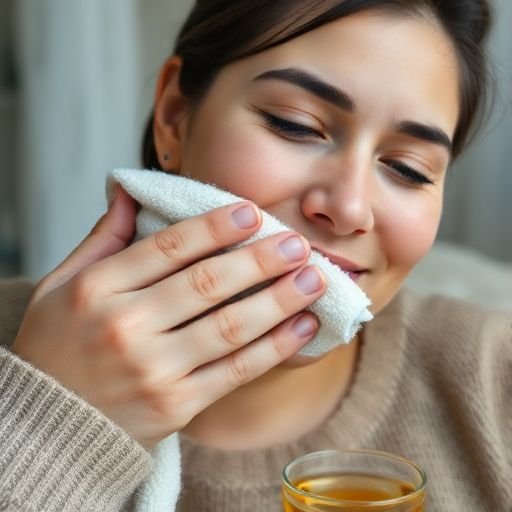 Βουλωμένη μύτη; Οι 6 μαγικοί τρόποι που θα σε απελευθερώσουν σε λεπτά 3 Εφαρμογή ζεστής κομπρέσας στο πρόσωπο