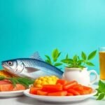 Μια ποικιλία υγιεινών τροφών όπως λιπαρά ψάρια, πράσινο τσάι και άπαχες πρωτεΐνες που βοηθούν στην πρόληψη των ρυτίδων.