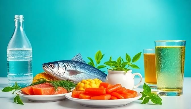 Μια ποικιλία υγιεινών τροφών όπως λιπαρά ψάρια, πράσινο τσάι και άπαχες πρωτεΐνες που βοηθούν στην πρόληψη των ρυτίδων.